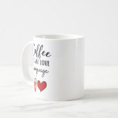 Funny Coffee ist meine Liebe Kaffeetasse (Vorderseite Links)
