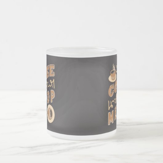 Funny Coffee Kacke mich Mattglastasse (Mittel)