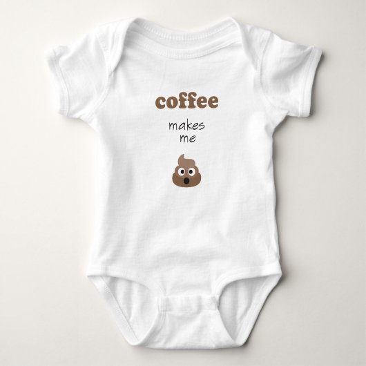 Funny coffee kacke mich zum Emoji-Satz Baby Strampler (Vorderseite)