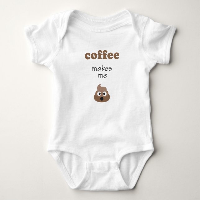 Funny coffee kacke mich zum Emoji-Satz Baby Strampler (Vorderseite)