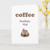 Funny coffee kacke mich zum Emoji-Satz Karte (Gelbe Blume)