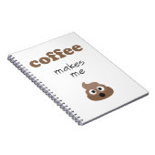 Funny coffee kacke mich zum Emoji-Satz Notizblock (Rechte Seite)