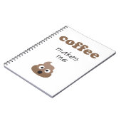 Funny coffee kacke mich zum Emoji-Satz Notizblock (Linke Seite)