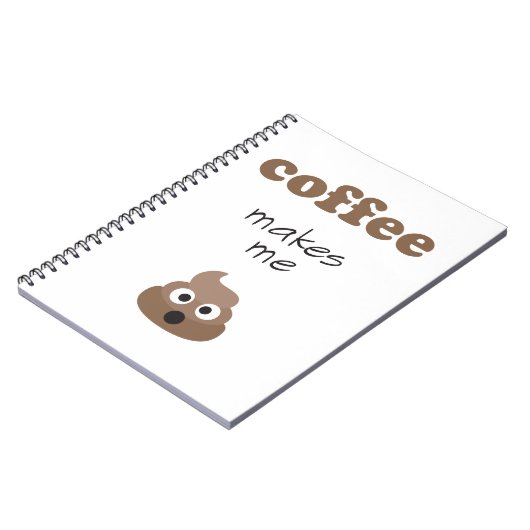 Funny coffee kacke mich zum Emoji-Satz Notizblock (Linke Seite)