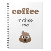 Funny coffee kacke mich zum Emoji-Satz Notizblock (Vorderseite)