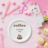 Funny coffee kacke mich zum Emoji-Satz Pappteller (Party)