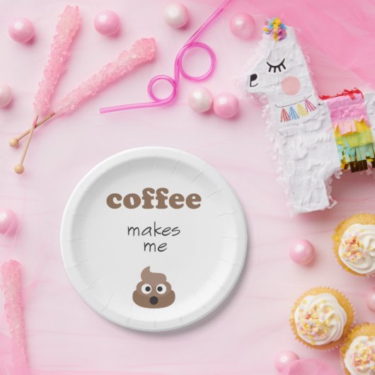 Funny coffee kacke mich zum Emoji-Satz Pappteller (Party)