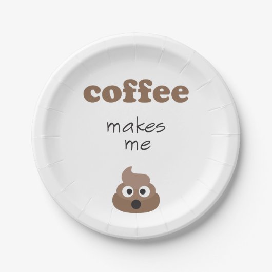 Funny coffee kacke mich zum Emoji-Satz Pappteller (Vorderseite)
