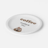 Funny coffee kacke mich zum Emoji-Satz Pappteller (Schrägansicht)