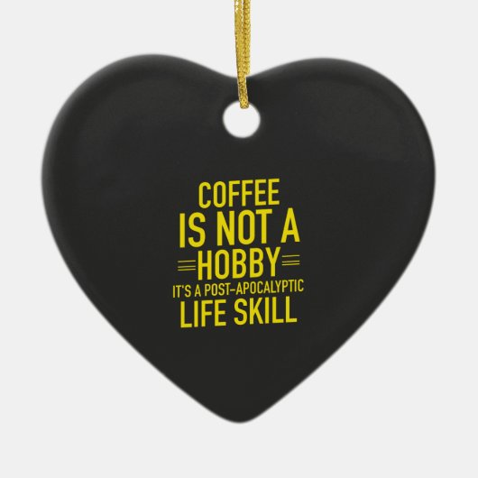 Funny Coffee Keramik Ornament (Vorne)