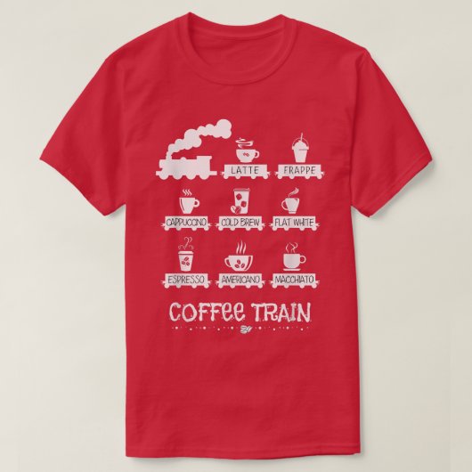 Funny Coffee Latppe Frappe Cappuccino Espresso Cof T-Shirt (Design vorne)