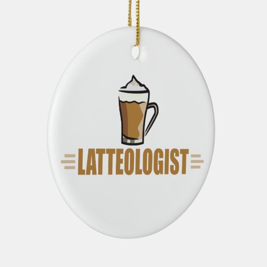 Funny Coffee Latte Keramikornament (Rechts)