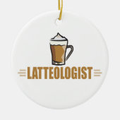 Funny Coffee Latte Keramikornament (Vorne)