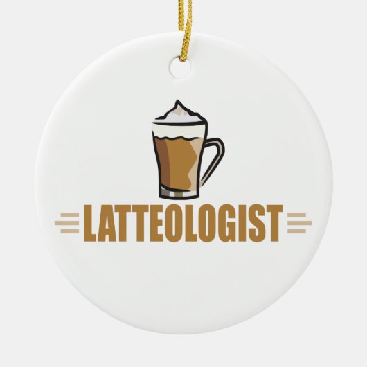 Funny Coffee Latte Keramikornament (Vorne)