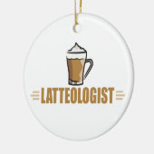 Funny Coffee Latte Keramikornament (Links)