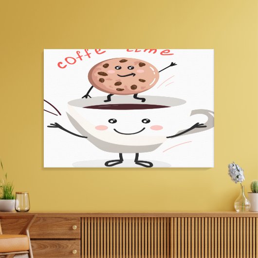 Funny Coffee Leinwanddruck (Insitu (Wohnzimmer))