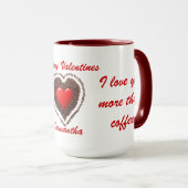 Funny coffee & Liebe Herzenslust Tasse (VorderseiteRechts)