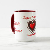 Funny coffee & Liebe Herzenslust Tasse (Vorderseite Links)