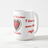 Funny coffee & Liebe Herzenslust Tasse (VorderseiteRechts)