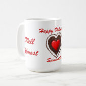 Funny coffee & Liebe Herzenslust Tasse (Vorderseite Links)