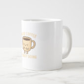 Funny Coffee Lover Cartoon Design Jumbo-Tasse (Vorderseite Rechts)