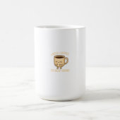 Funny Coffee Lover Cartoon Design Kaffeetasse (Mittel)