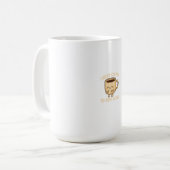 Funny Coffee Lover Cartoon Design Kaffeetasse (Vorderseite Links)