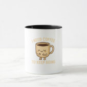 Funny Coffee Lover Cartoon Design Tasse (Zentrum)