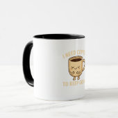 Funny Coffee Lover Cartoon Design Tasse (Vorderseite Links)