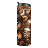 Funny Coffee Lover Cow  Thermosbecher (Nach rechts gedreht)