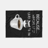 Funny Coffee Lover Geschenke Graphic Kitten & amp; Fleecedecke (Vorderseite (Horizontal))