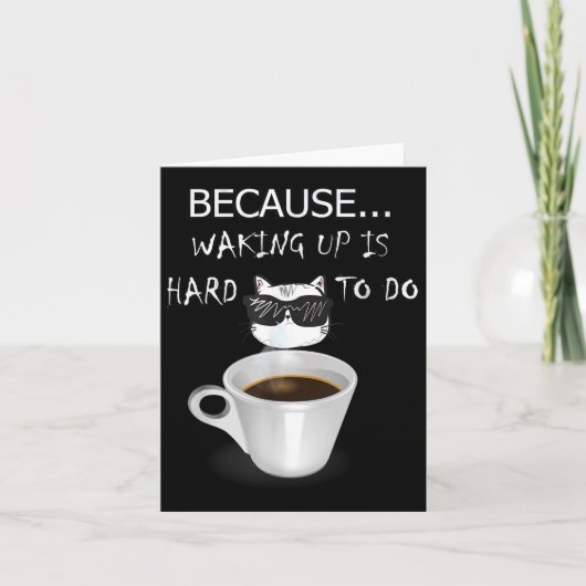 Funny Coffee Lover Geschenke Graphic Kitten & amp; Karte (Vorderseite)