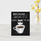 Funny Coffee Lover Geschenke Graphic Kitten & amp; Karte (Gelbe Blume)