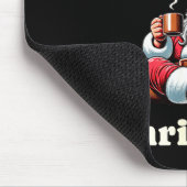 Funny Coffee Lover Holiday Merry Caffeinated Chris Mousepad (Ecke)