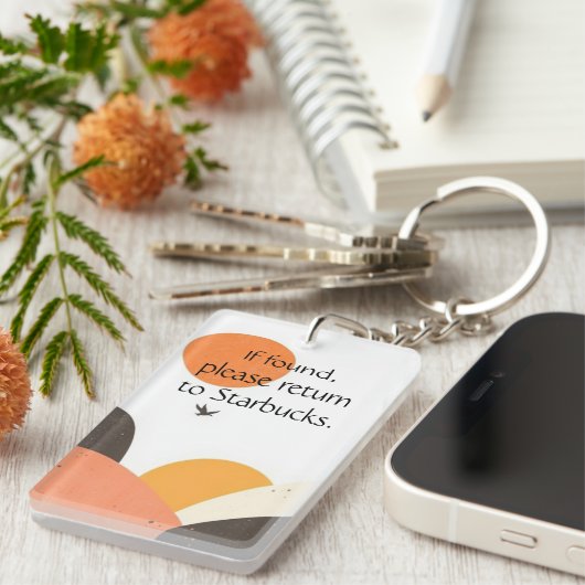 Funny Coffee Lover Keychain Schlüsselanhänger (Vorderseite rechts)