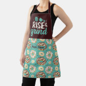 Funny Coffee Lover Rise and Grind Donut Muster Schürze (InSitu)