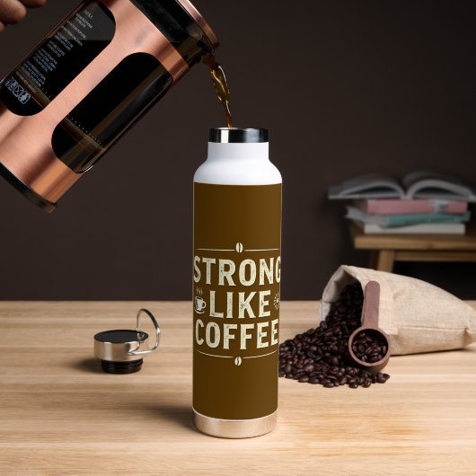 Funny Coffee Lover Stainless Steel Bottle Trinkflasche (Kaffee (gedreht))