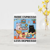 Funny Coffee Lover With Cute Cat More Espresso Les Karte (Gelbe Blume)