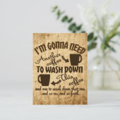 Funny Coffee Lover's Coffein Typografie Postkarte (Stehend Vorderseite)