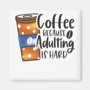 Funny Coffee Lovers Sprichwort - Kaffeeveröffentl Magnet