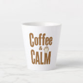 Funny Coffee Lover's Zen Quote Milchtasse (Vorderseite)