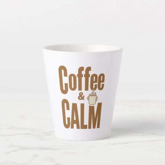 Funny Coffee Lover's Zen Quote Milchtasse (Vorderseite)