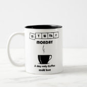 Funny Coffee Montag Meme Tasse (Links)