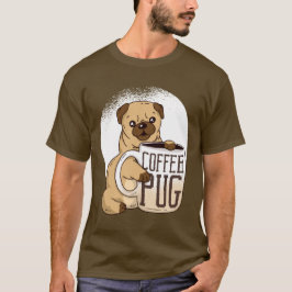Funny Coffee MOPS Hund liebt Grafischer Cartoon Ni T-Shirt