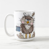 Funny Coffee Mugs - Schlampe Eule Weckte Tasse auf (Links)