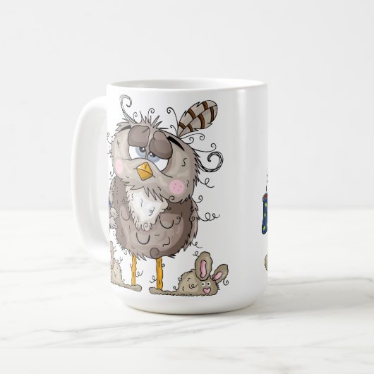 Funny Coffee Mugs - Schlampe Eule Weckte Tasse auf (Vorderseite Links)