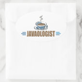 Funny Coffee Ovaler Aufkleber (Tasche)