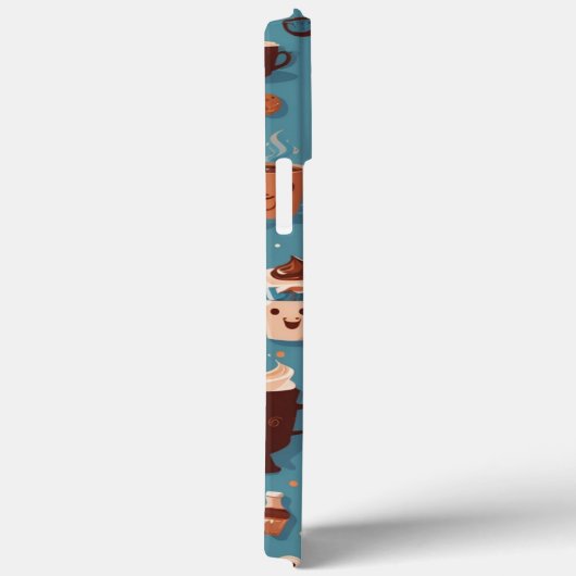 Funny Coffee Pattern Case-Mate iPhone Hülle (Rückseite / Rechts)