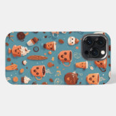 Funny Coffee Pattern iPhone Hülle (Rückseite (Horizontal))