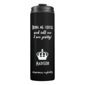 Funny Coffee Personalisiert Name Style Thermosbecher (Vorderseite)